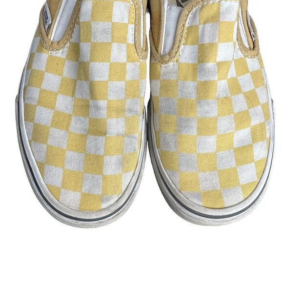 VANS Slip-On Yellow Sz 5.5 Women 4 Men’s Canvas Checkered Loafers - Picture 3 of 11